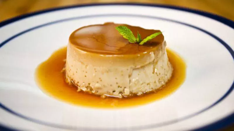 Cheesecake Gelatin, Apple Crumble & Crème Anglaise